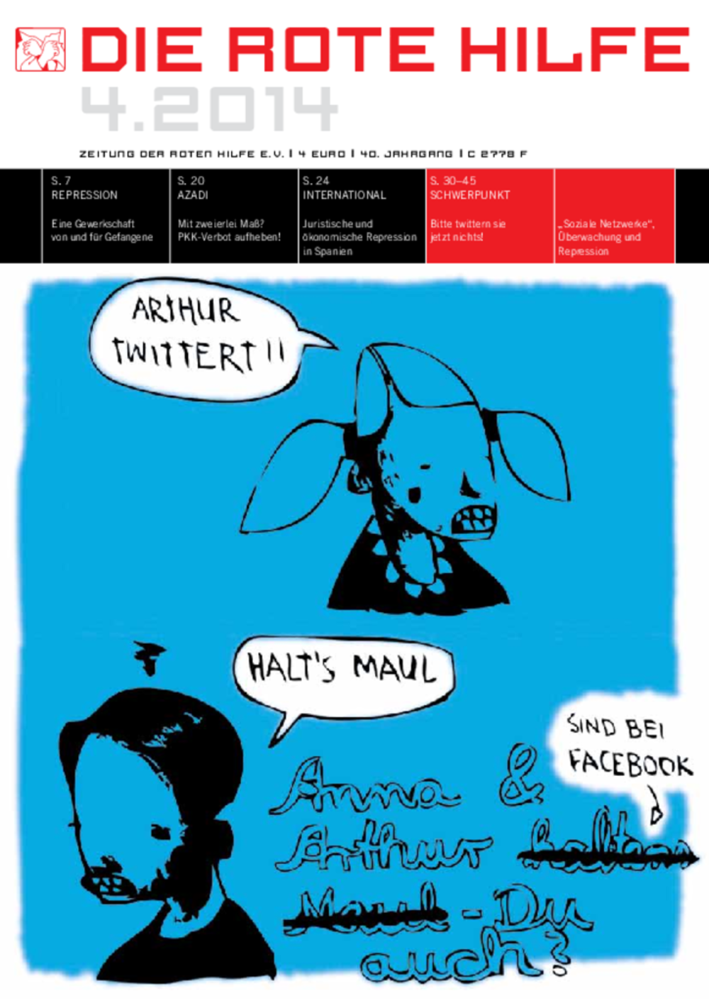 Cover von Rote Hilfe Zeitung 4/2014