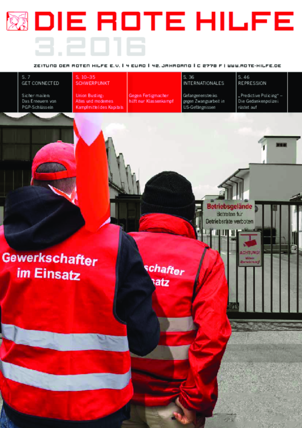 Cover von Rote Hilfe Zeitung 3/2016