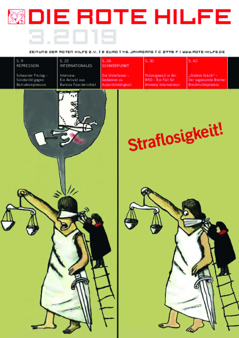 Cover von Rote Hilfe Zeitung 3/2019