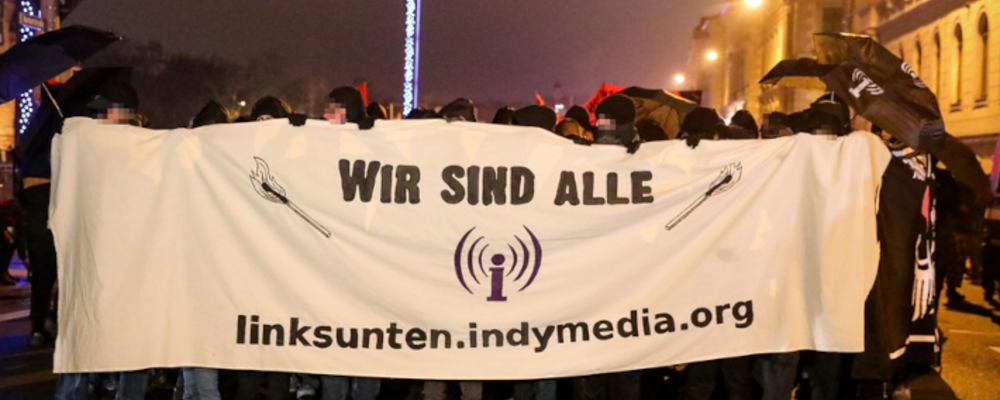 Solidaritätsdemonstration für Linksunten: Wir sind alle linksunten indymedia