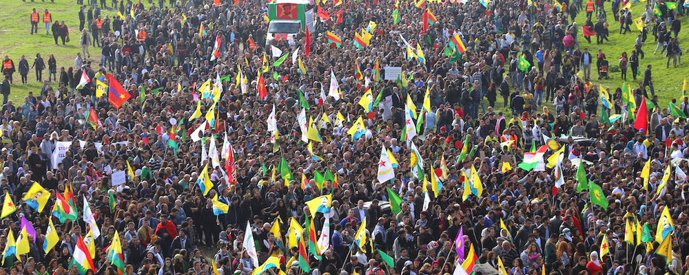 Kurdische Demo in Düsseldorf
