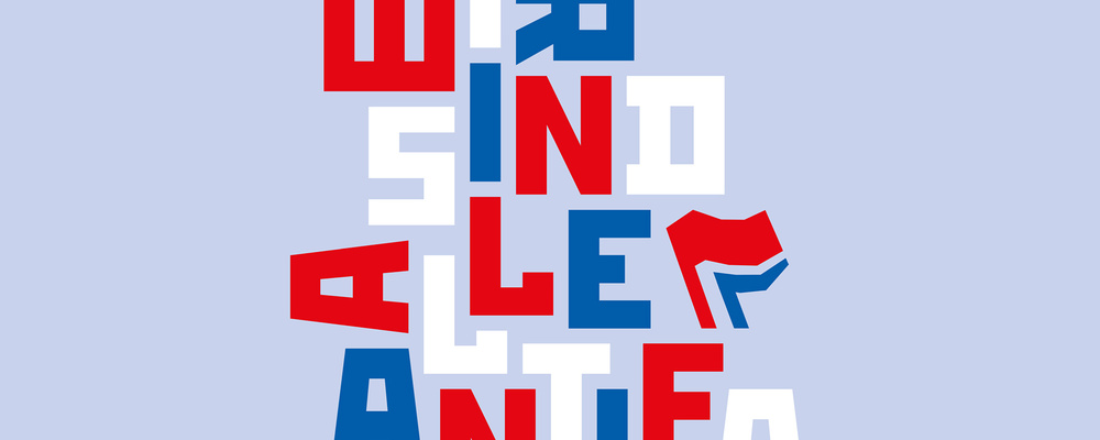 Logo "Wir sind alle Antifa"