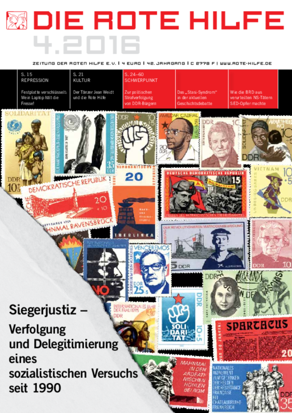 Cover von Rote Hilfe Zeitung 4/2016