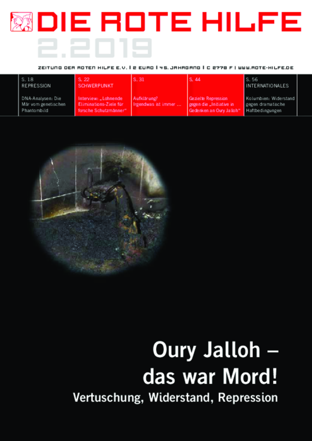 Cover von Rote Hilfe Zeitung 2/2019