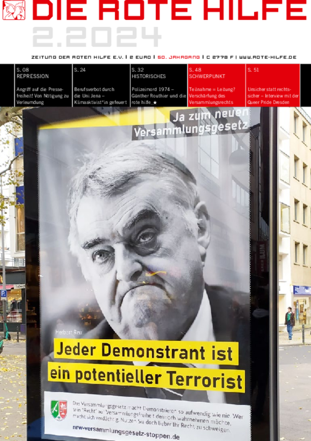 Vorschaubild:  Rote Hilfe Zeitung 2/2024