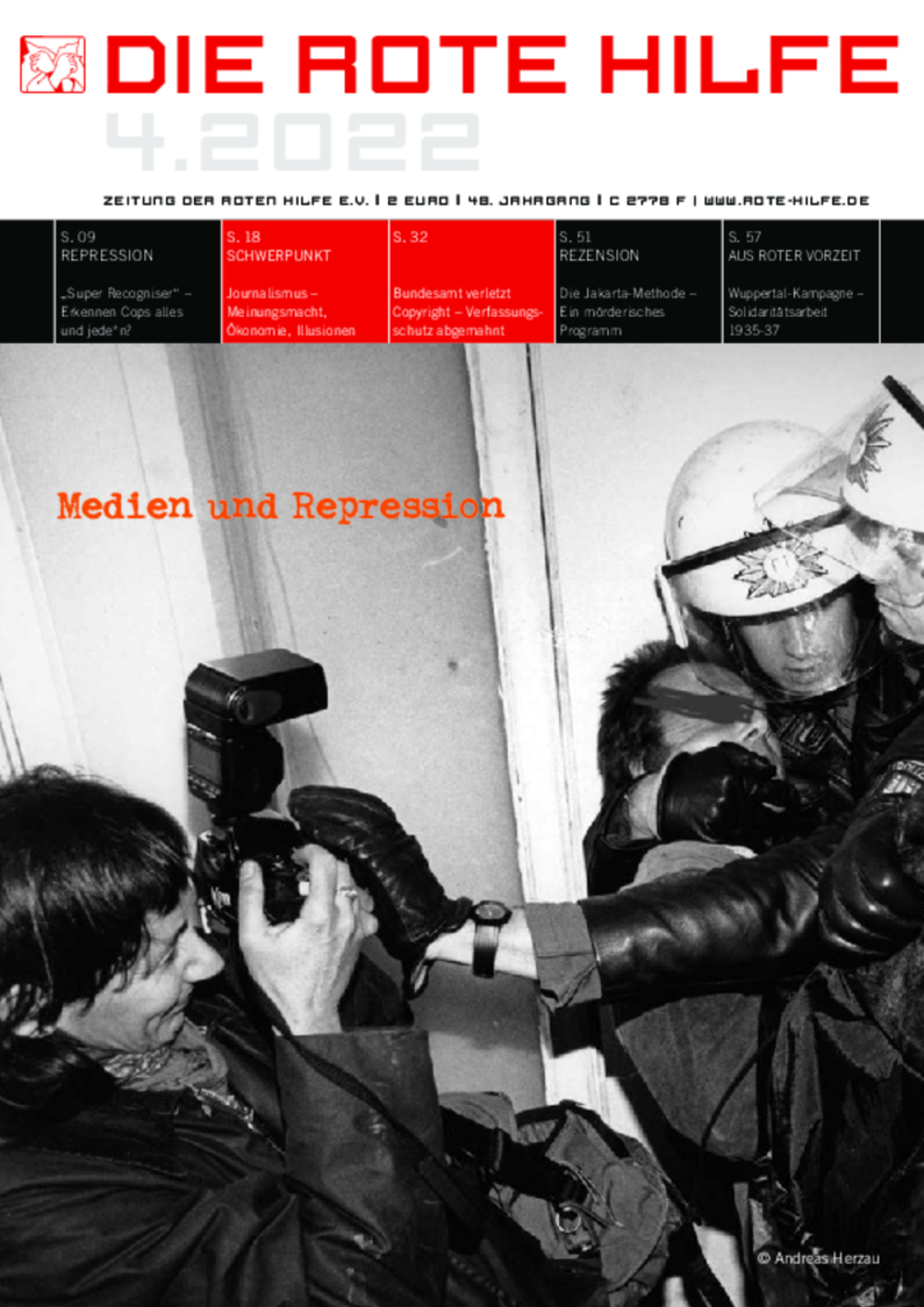 Cover von Rote Hilfe Zeitung 4/2022