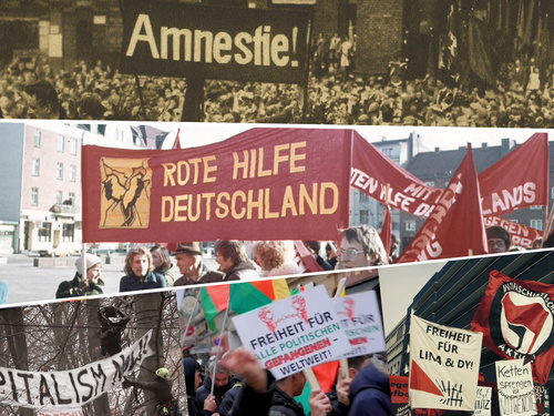 Vorschaubild Film »100 Jahre Rote Hilfe« – Collage verschiedener Demonstrationen und Aktionen