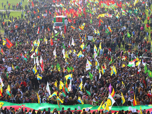 Kurdische Demo in Düsseldorf