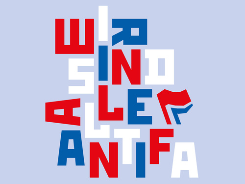 Logo "Wir sind alle Antifa"